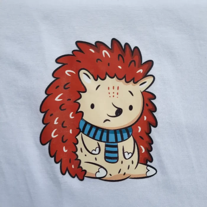 کراپ تیشرت طرح جوجه تیغی طرح چاپی