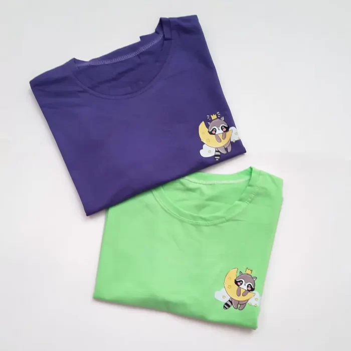 کراپ تیشرت طرح راکون