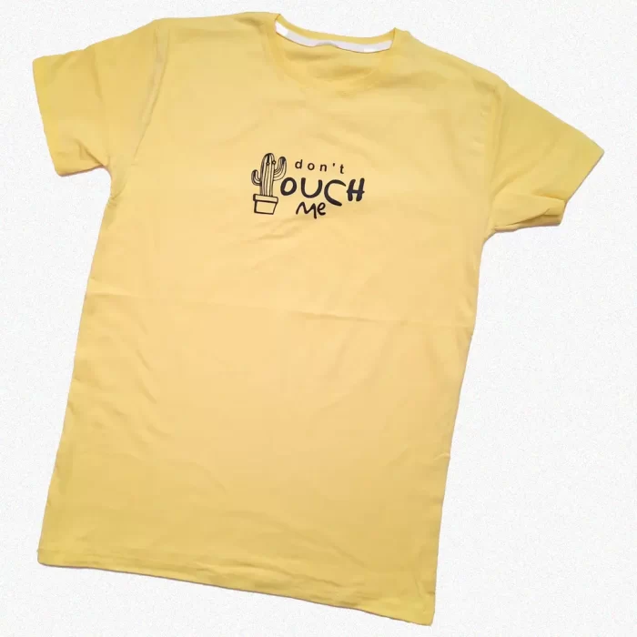 تی شرت دوسایزی کاکتوس زرد