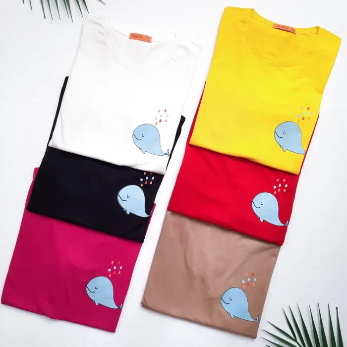 tshit whale2 تی شرت نهنگ رنگبندی