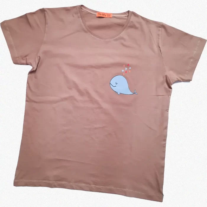 tshit whale7 تی شرت نهنگ کرم
