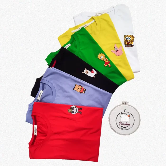 Animation Tshits1 تیشرت ساده شخصیتهای انیمیشنی