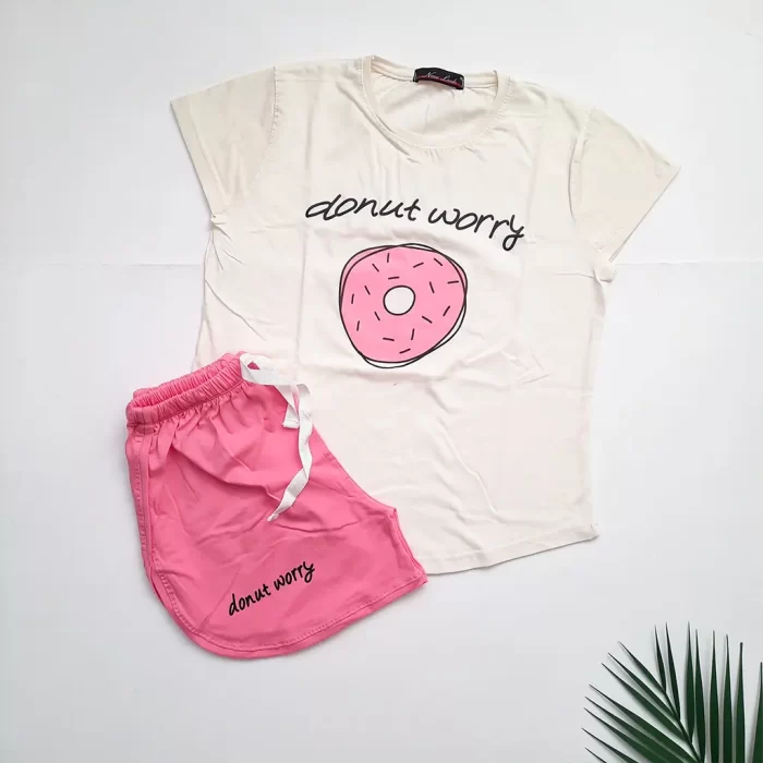 Donut4 ست تیشرت شورتک دونات