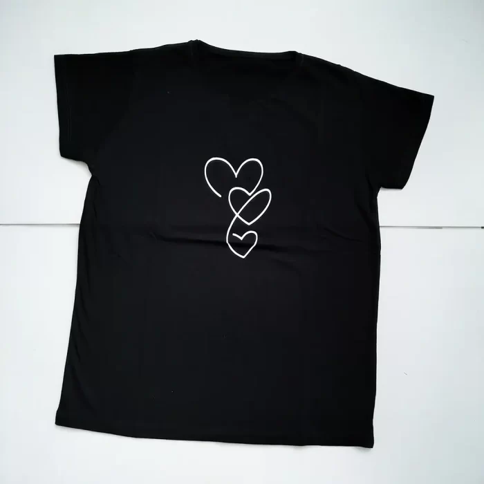 تی‌شرت قلب مشکی