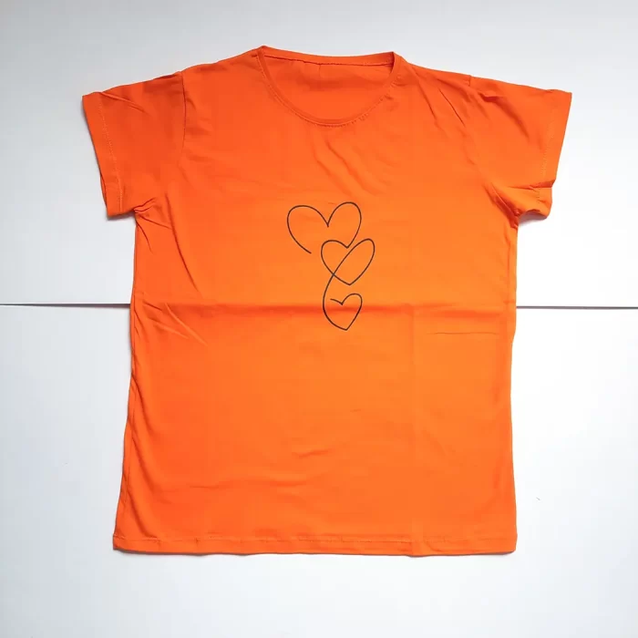 تی‌شرت قلب نارنجی