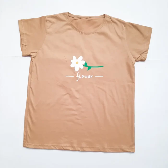 تیشرت طرح گل کرم