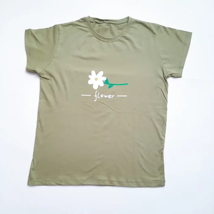 تیشرت طرح گل سدری