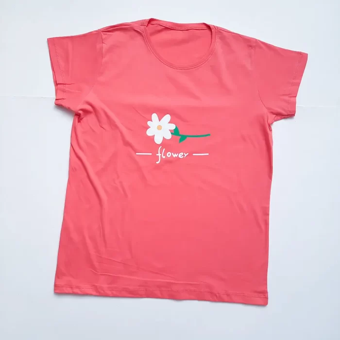 تیشرت طرح گل گلبهی