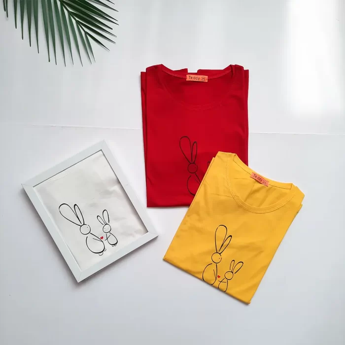 bunny tshirt7 تیشرت دو سایزی خرگوش