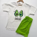 ست تی‌شرت شورتک آووکادو