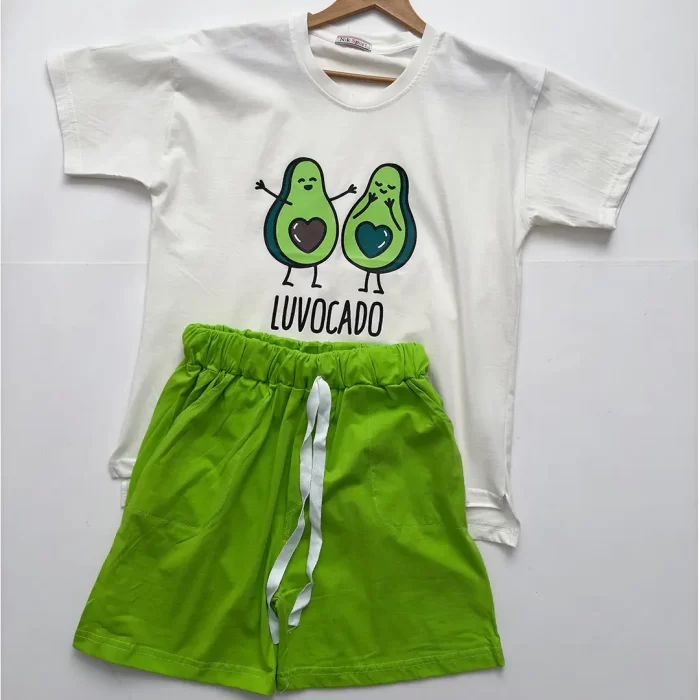 ست تی‌شرت شورتک آووکادو - Image 3