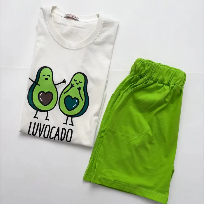 ست تی‌شرت شورتک آووکادو - Image 7