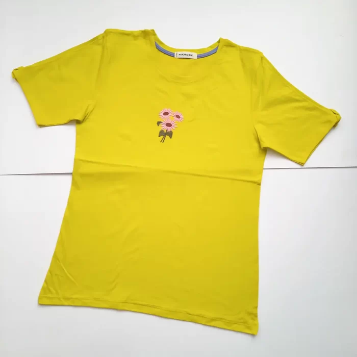 تی‌شرت آستین چاکدار آفتابگردون زرد