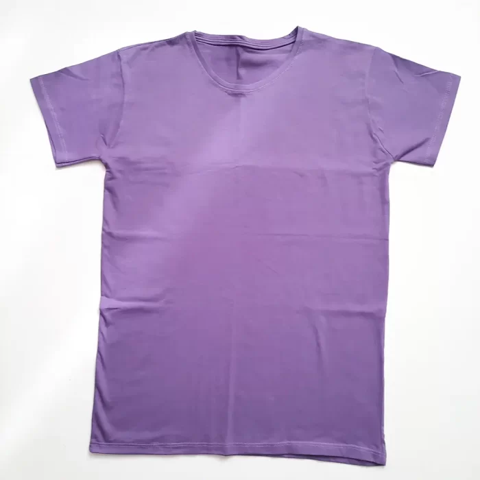 تی‌شرت ساده یقه گرد بنفش