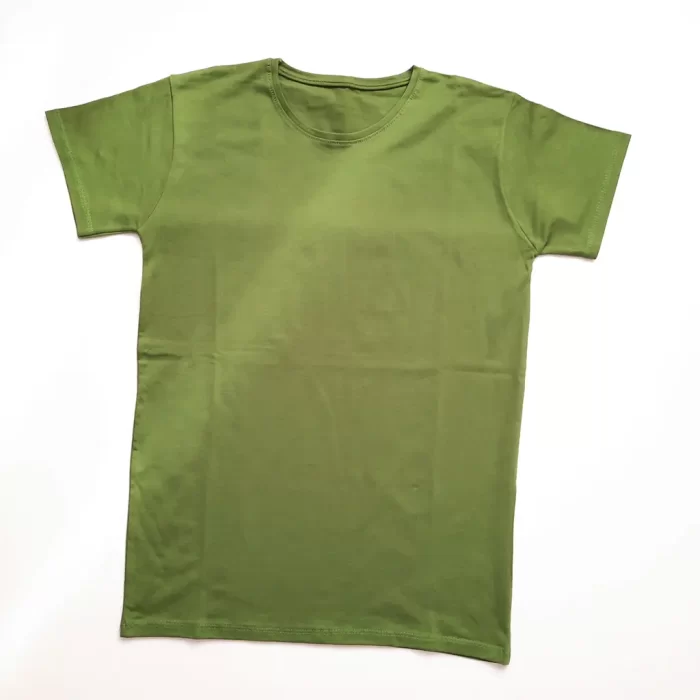 تی‌شرت ساده یقه گرد سبز