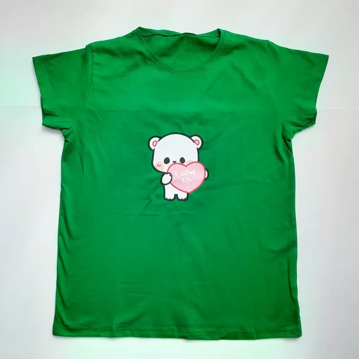 تی‌شرت عروسکی قلب سبز