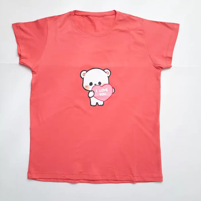 تی‌شرت عروسکی قلب گلبهی