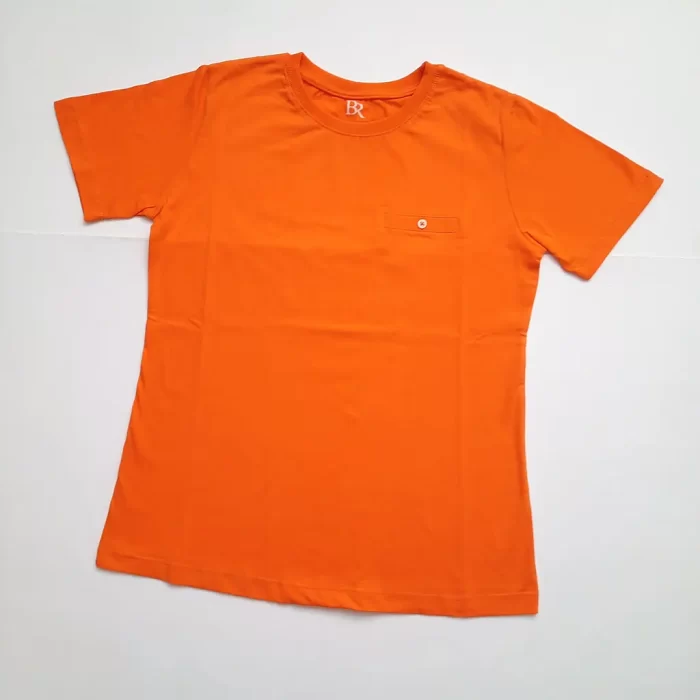 تی‌شرت جیبنما ساده نارنجی