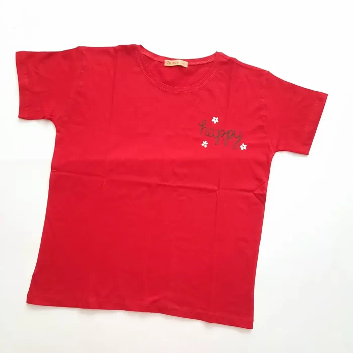 تی‌شرت دو سایزی هپی قرمز