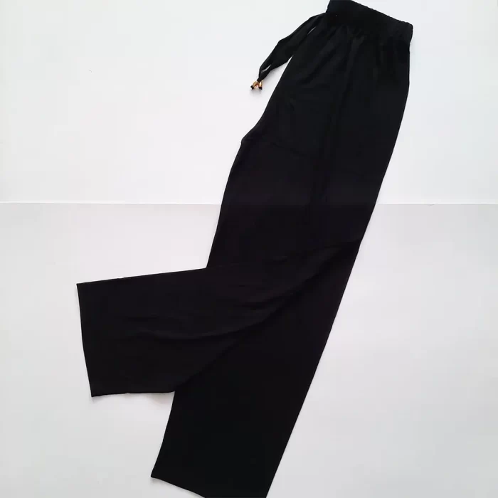 شلوار راحتی ویسکوز پنبه‌ای مشکی