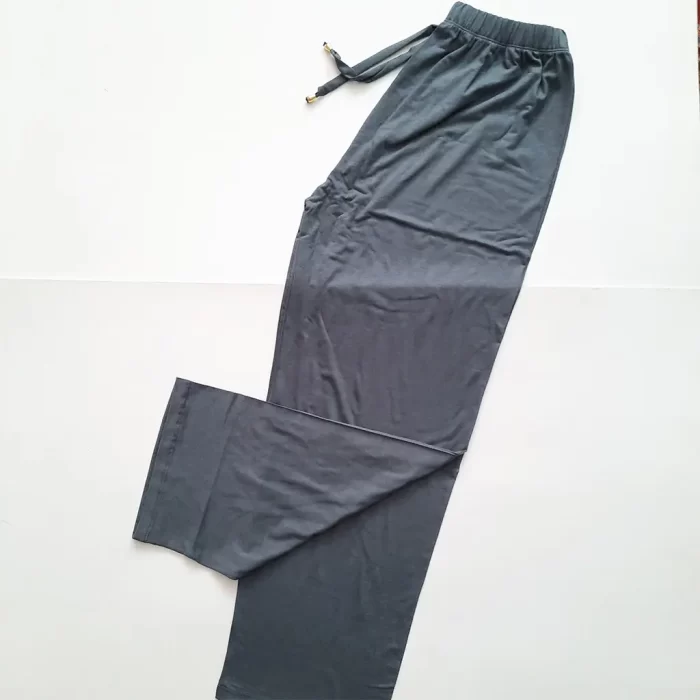 شلوار راحتی ویسکوز پنبه‌ای طوسی