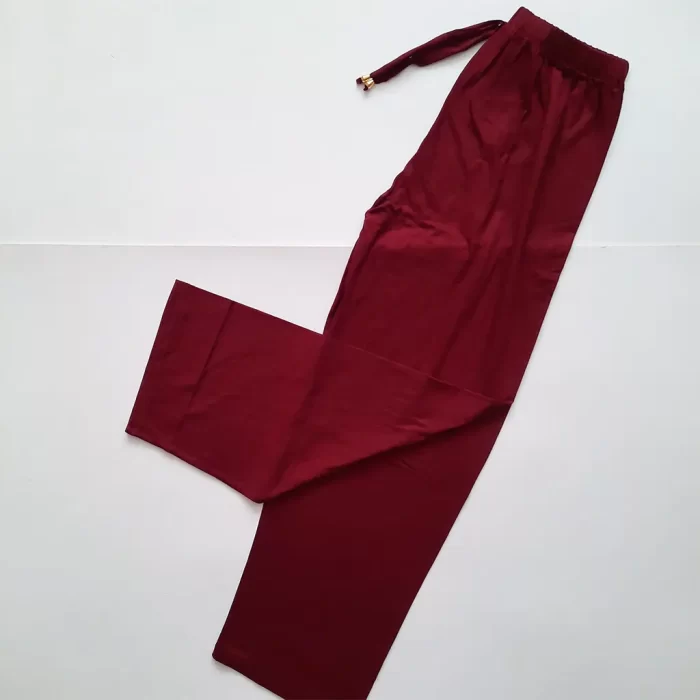 شلوار راحتی ویسکوز پنبه‌ای قرمز