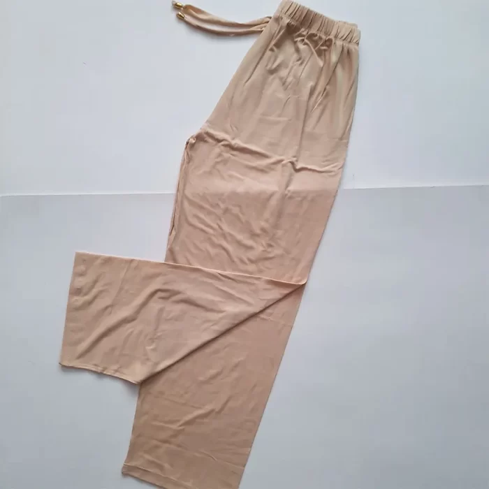 شلوار راحتی ویسکوز پنبه‌ای کرم