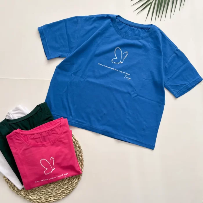 Buttetfly Crop1 کراپ تیشرت پروانه