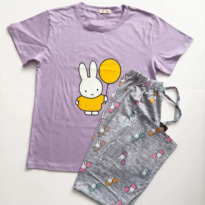 ست تیشرت شلوار عروسکی یاسی