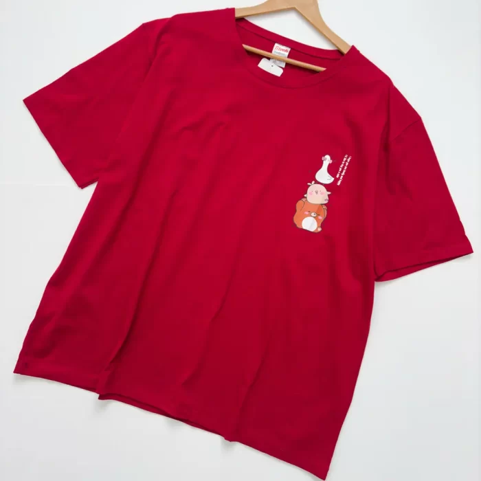 تیشرت لانگ سه حیوون شیطون قرمز