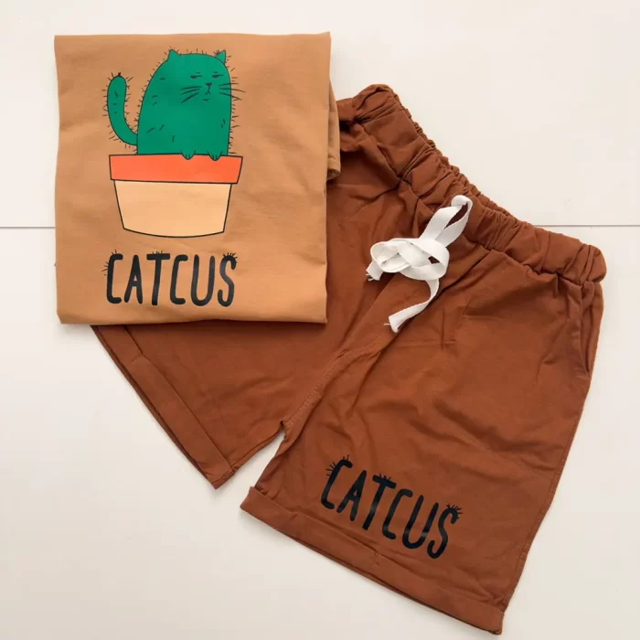 CatCactus_0006_IMG_5655 copy ست تیشرت و شورتک کاکتوس گربه ای