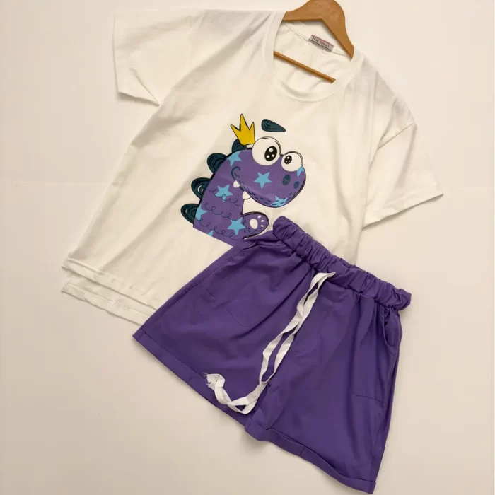 تیشرت شورتک داینا بنفش