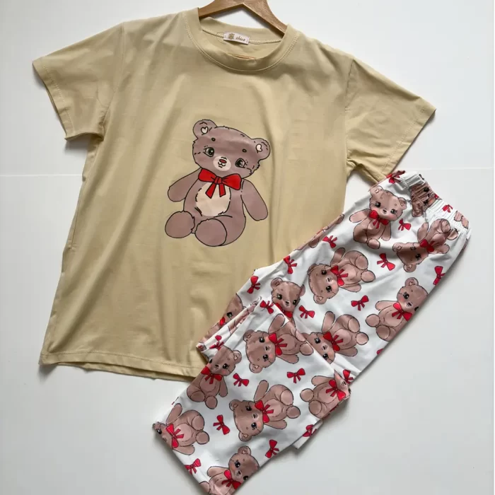 ست تیشرت و شلوار فانتزی تدی