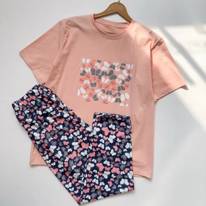 تیشرت شلوار پریناز صورتی