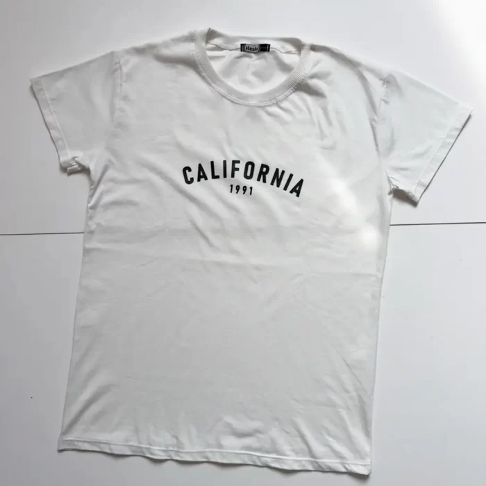 تیشرت کالیفرنیا سفید