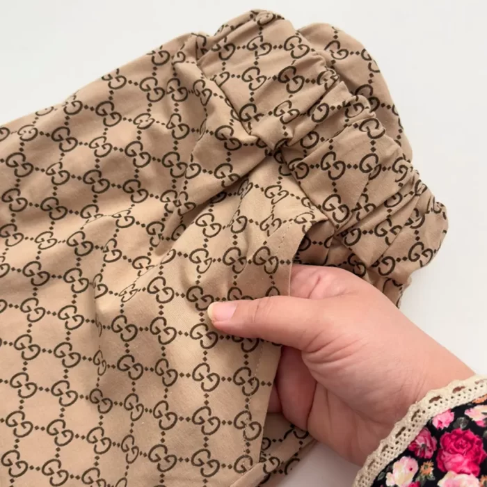 ست تیشرت و شلوار گوچی قهوه ای