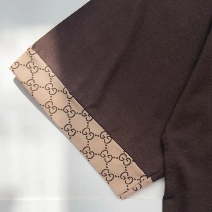 ست تیشرت و شلوار گوچی قهوه ای