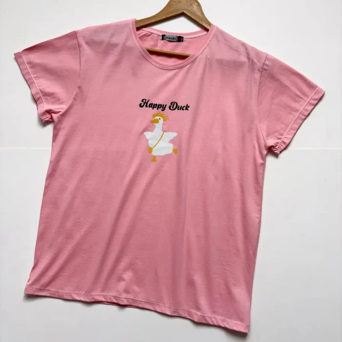 تیشرت داکی صورتی