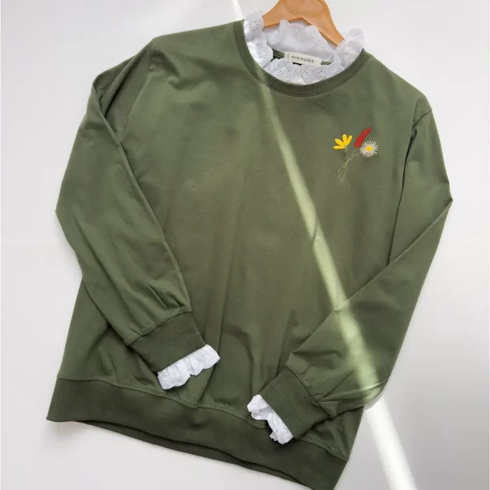 بلوز خامه دوزی طناز سبز