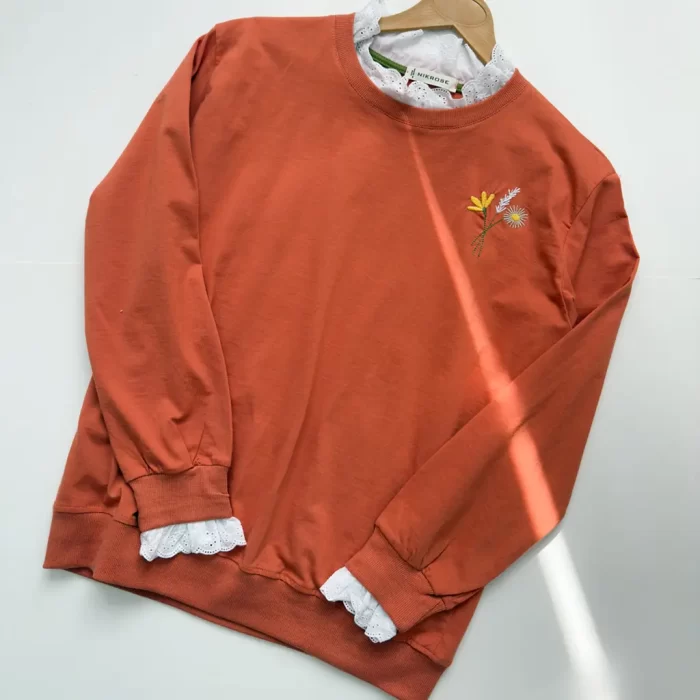 بلوز خامه دوزی طناز آجری