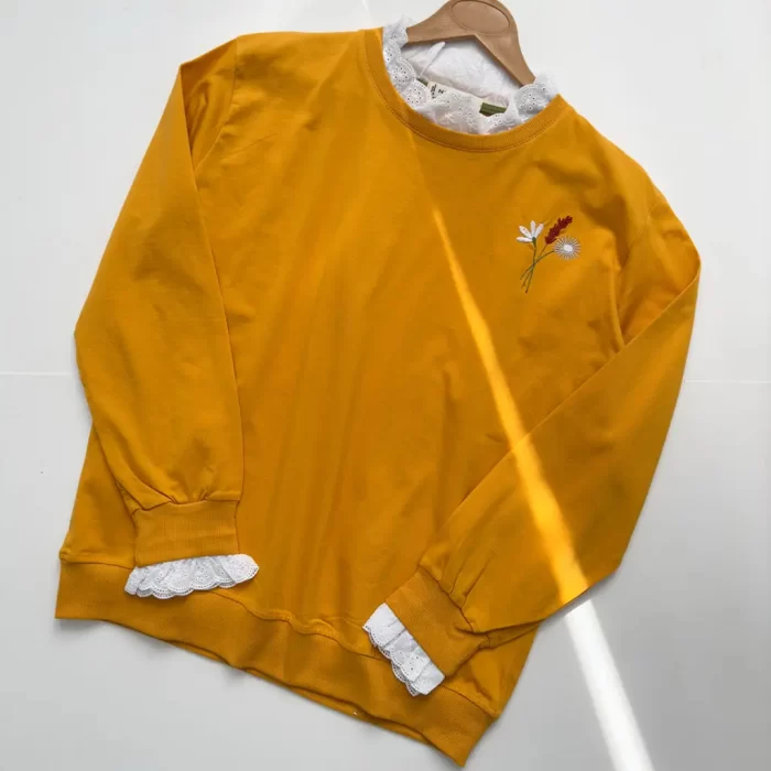 بلوز خامه دوزی طناز خردلی