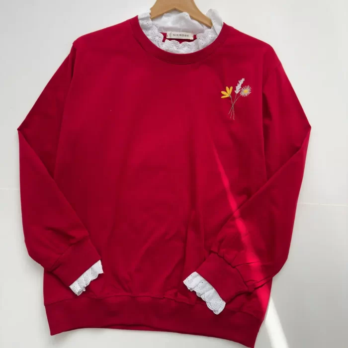 بلوز خامه دوزی طناز قرمز