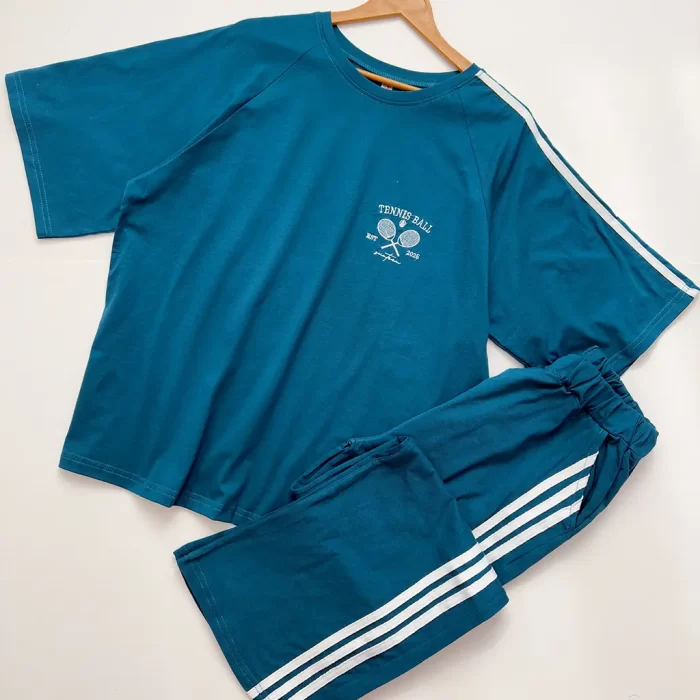 ست تیشرت و شلوار تنیس آبی