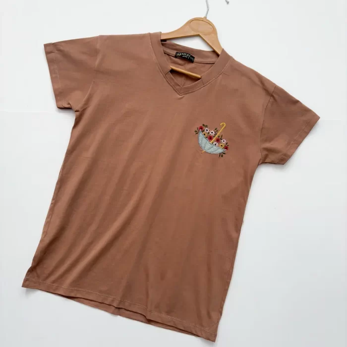 تیشرت چتر قهوه لی