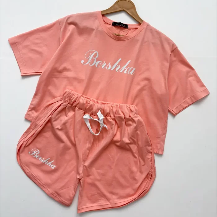 ست کراپ شورتک برشکا گلبهی