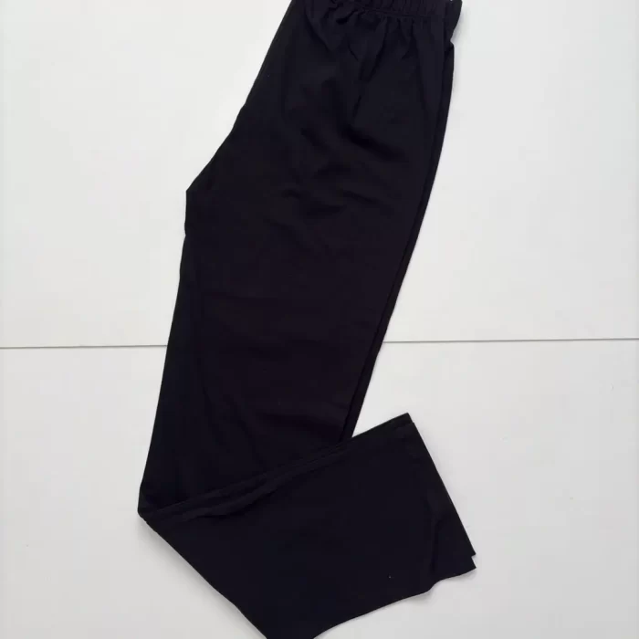 شلوار ساده نخ پنبه مشکی