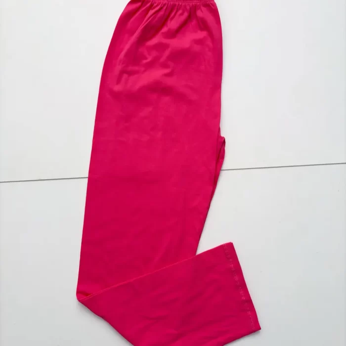 شلوار ساده نخ پنبه سرخابی