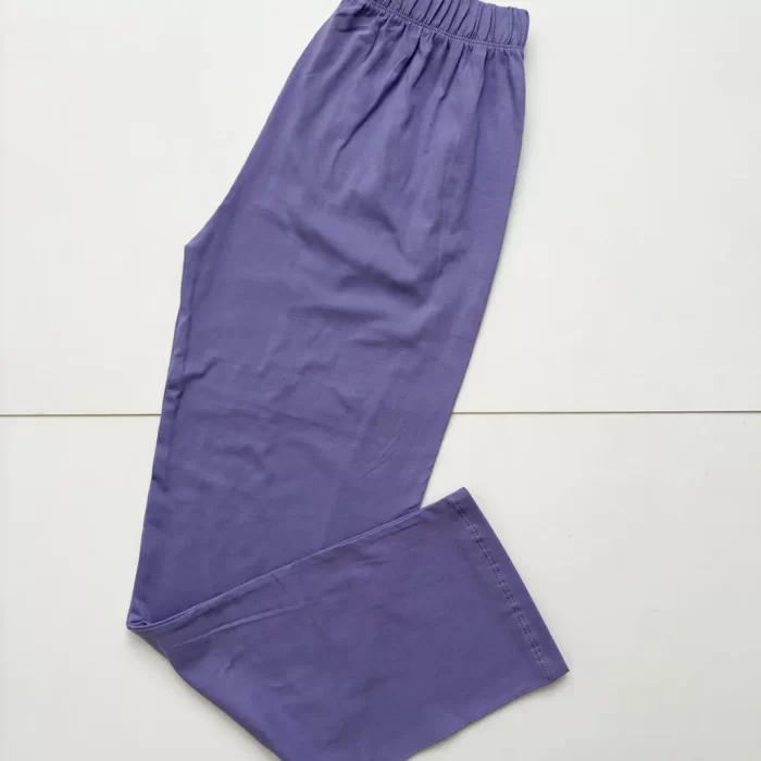 شلوار ساده نخ پنبه بنفش