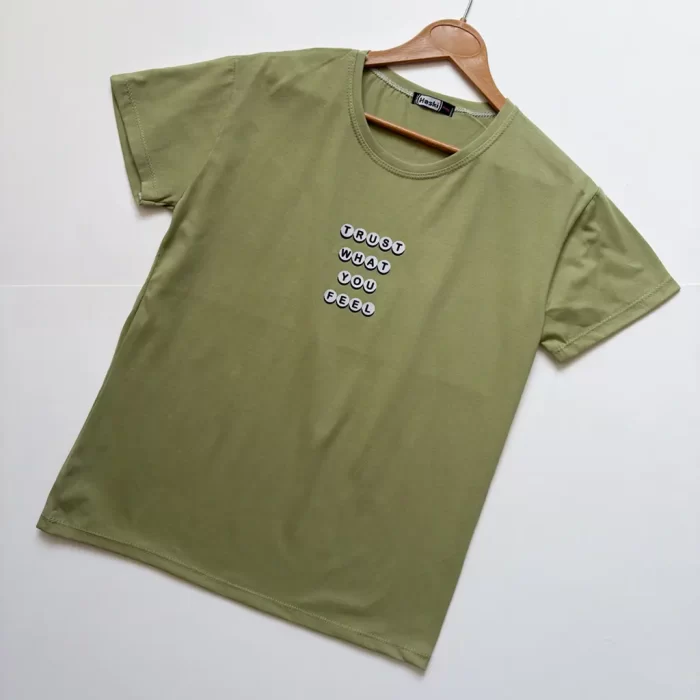 تیشرت نوشته قواره نرمال سدری