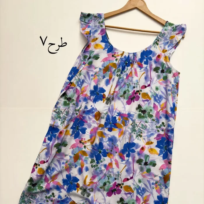 سارافون نخی سرشانه چین دار